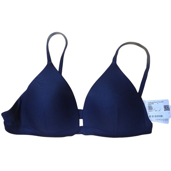 NWT Lululemon Waterside Swim Top Straight Strap A/B LW2CKGS Navy Blue - Picture 1 of 4